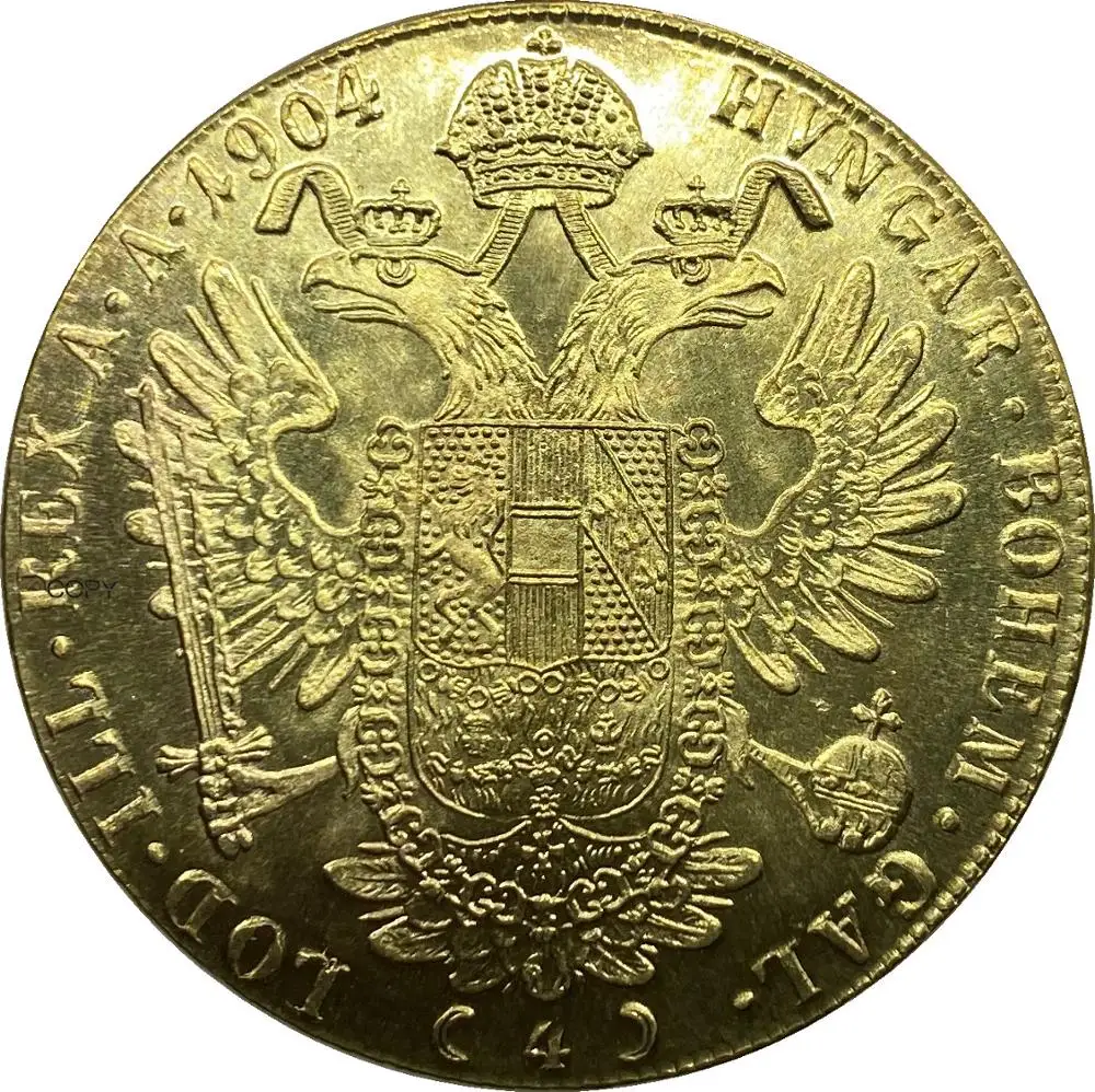 Австрия Habsburg 1904 4 Дуката Франц Иосиф австрийский император двойная головка