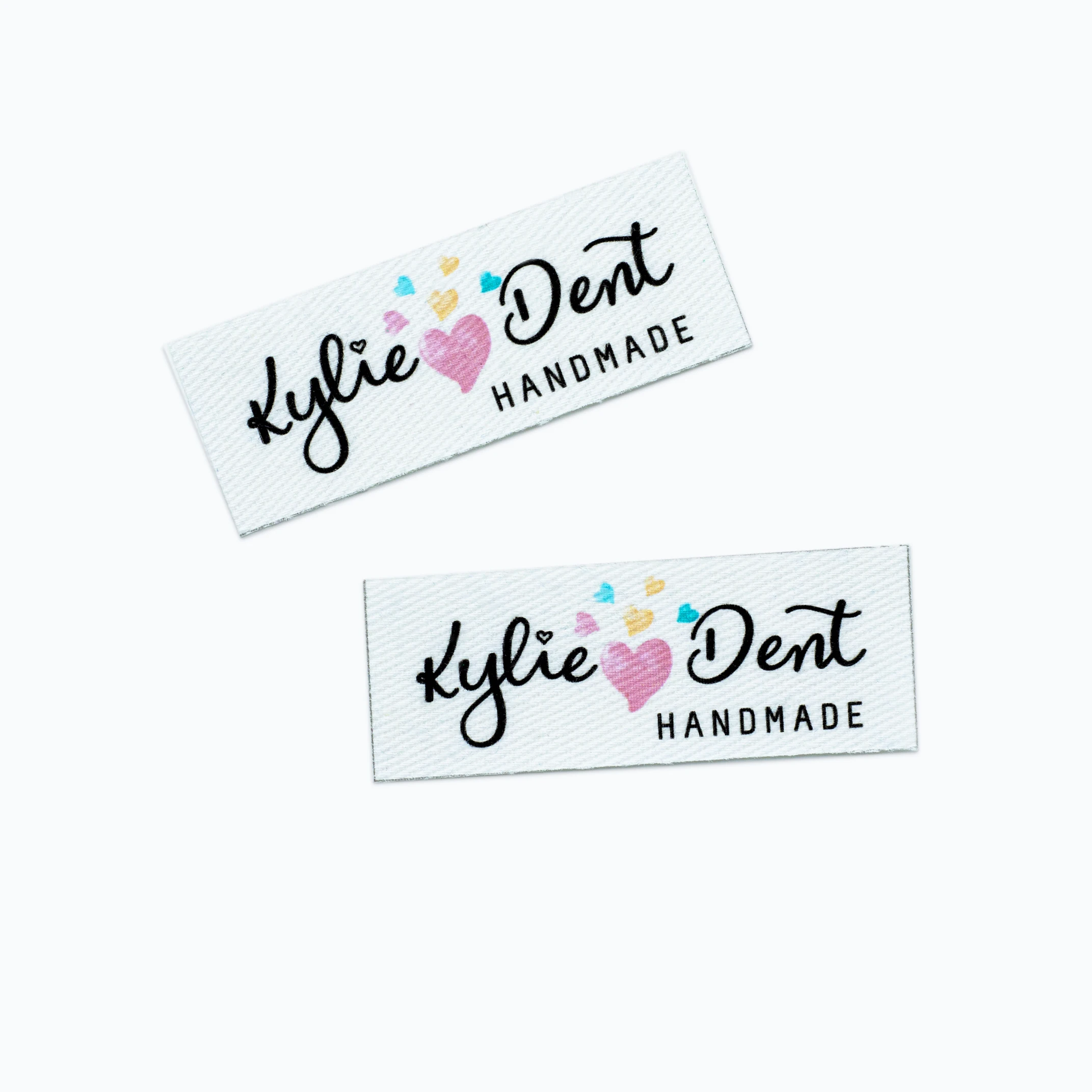 

100 pieces Custom Ironing Labels, Logo or Text, Personalized Brand , Cotton printed labels, Custom Design (YTa37)