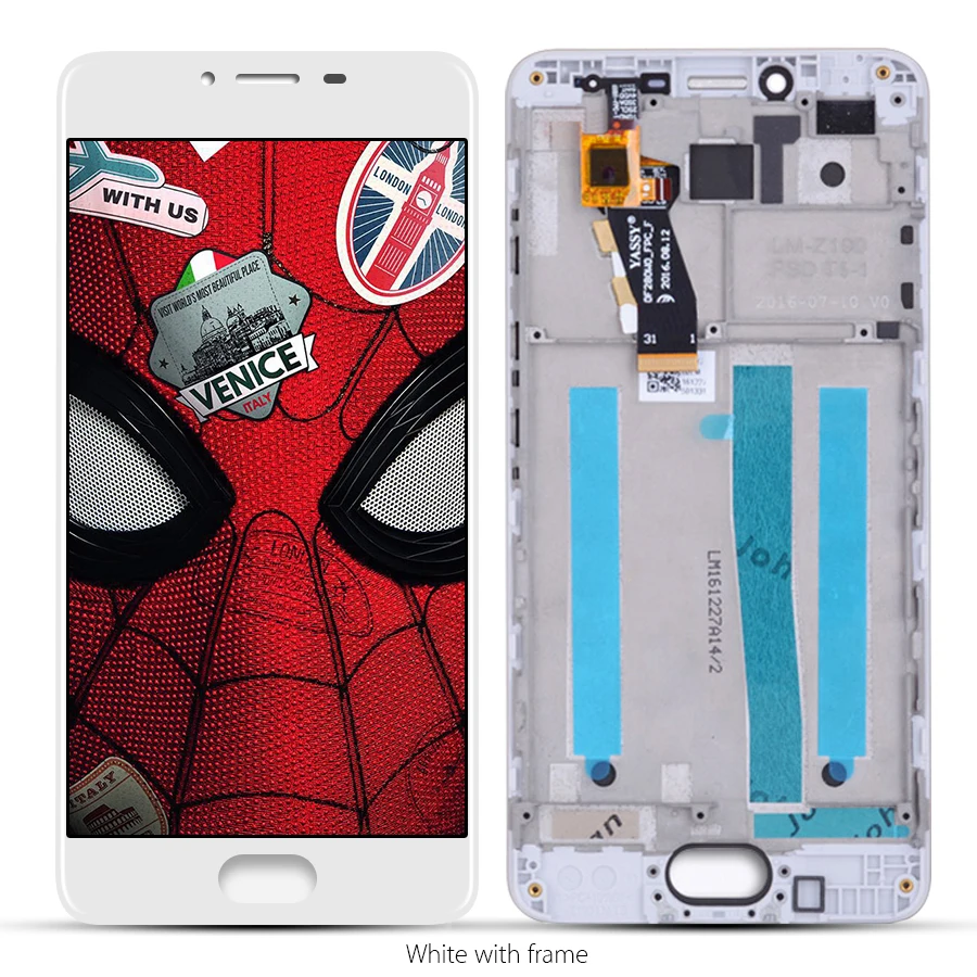 ЖК-дисплей кодирующий преобразователь сенсорного экрана в сборе для Meizu M3S