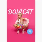 Doja Cat Roll With Us 2018 Music Star, шелковая ткань, яркая декоративная наклейка