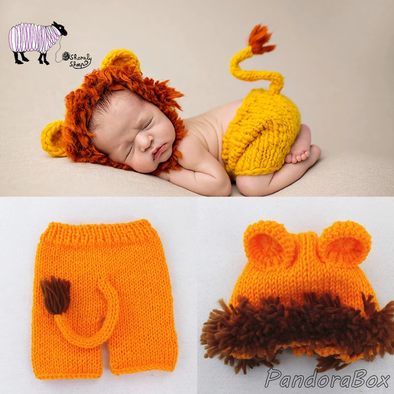 Наряды для фотосессии новорожденных мальчиков и девочек с рисунком кроше