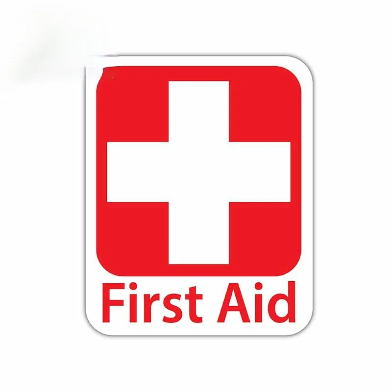 

Personalized First Aid Sign Car Stickers Vinyl Material Decal Trunk Scratch-proof Sticker Personality Decor KK13*11cm