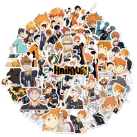 50pcs haikyuu volleyball boy stickers anime stickers for skateboard laptop car styling luggage waterproof stickers for gift