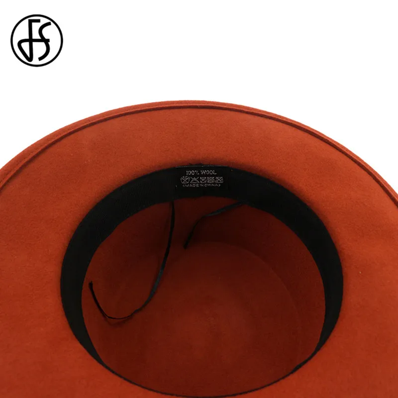FS 5 цветов для мужчин и женщин Топ джаз шляпа Зимняя шерстяная одежда фетровых