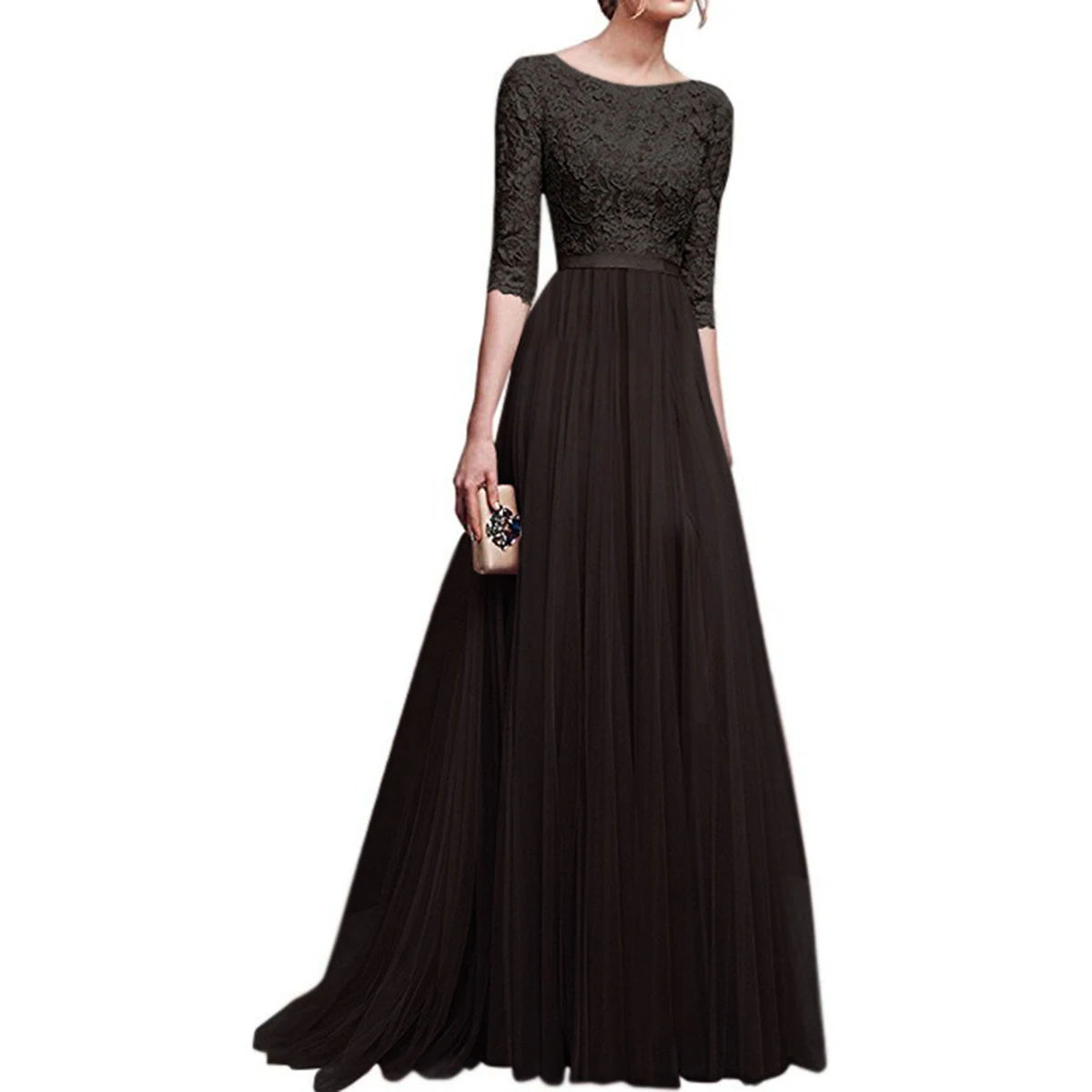 Women Cocktail Party Dresses Chiffon Prom Casual Summer Backless Sexy Long Dress Slim Elegant Ladies Female Bodycon - Цвет: Black