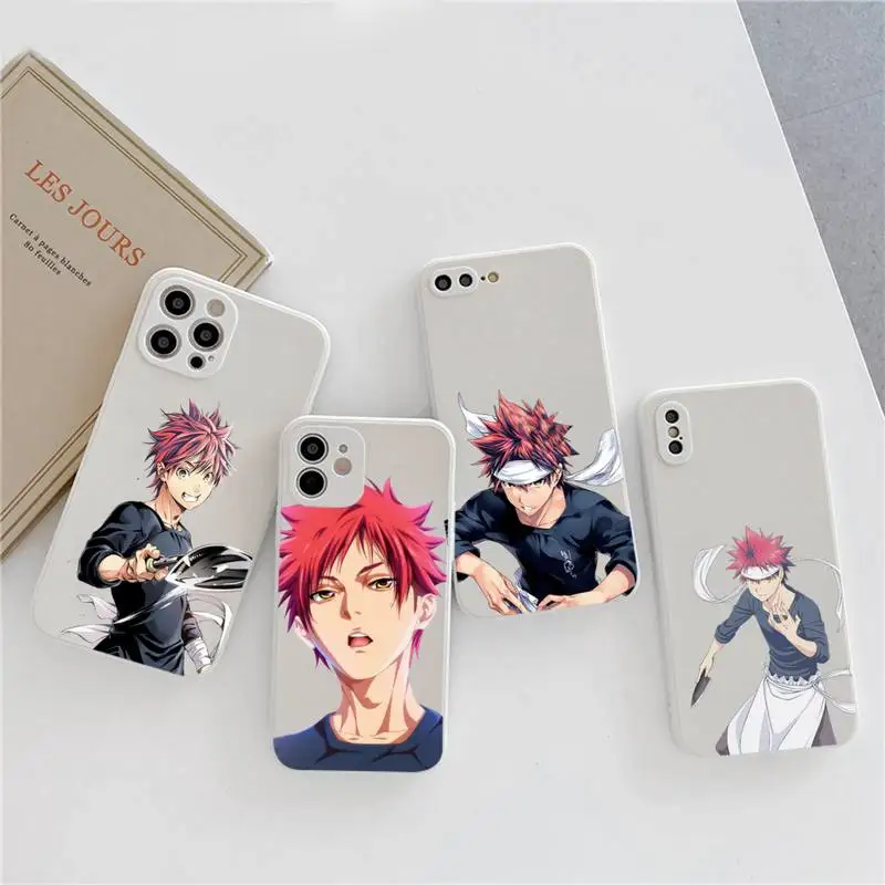 

Food Wars Shokugeki No Soma Phone Case Candy Color for iPhone 6 7 8 11 12 13 s mini pro X XS XR MAX Plus