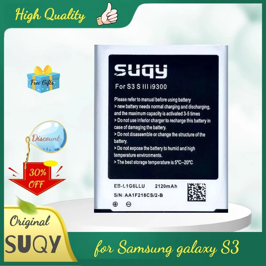 

2120 mah for Samsung s3 Battery eb-l1g6llu Original Replacement Battery for Samsung galaxy s3 gt i9300 gt i9300i i9060 Batteries