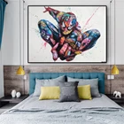 Художественная живопись Marvel с граффити, уличное поп-искусство, Дисней, холст, печать на стене, картина Человека-паука для гостиной, кино, плакаты