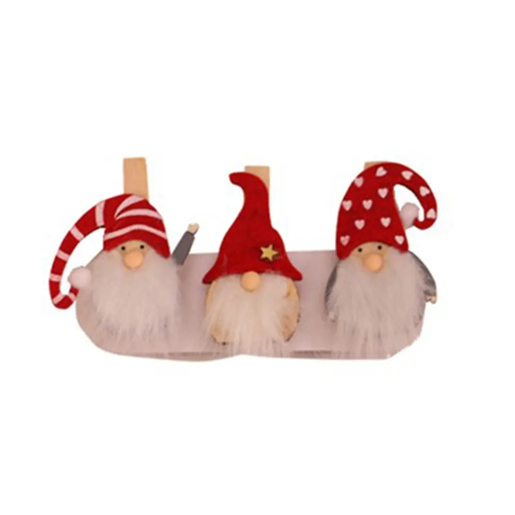 

3 шт. зажимы креативные деревянные зажимы для кукол стариков Мультяшные зажимы Рождественское украшение клипсы для леса и мужчин праздничн...