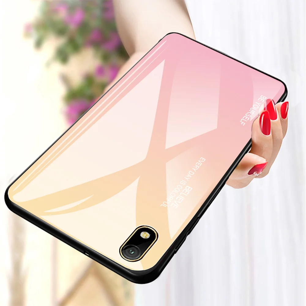 New Gradient Tempered Glass Phone Case For Huawei Honor 8X Mate 20 Pro 10 P20 Lite P Smart Plus Nova 3i 3 4 P30 Cover | Мобильные