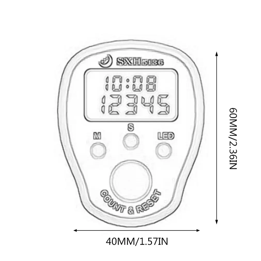 Mini Stitch Marker Row Finger Counter LCD Electric Digital Display with LED Light For Sewing Knitting Weave Tool HOT | Инструменты