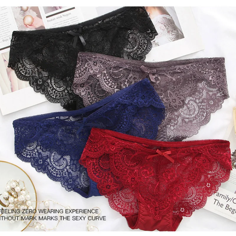 Кружевные трусики женские сексуальные танга стринги 3 шт./лот нижнее белье