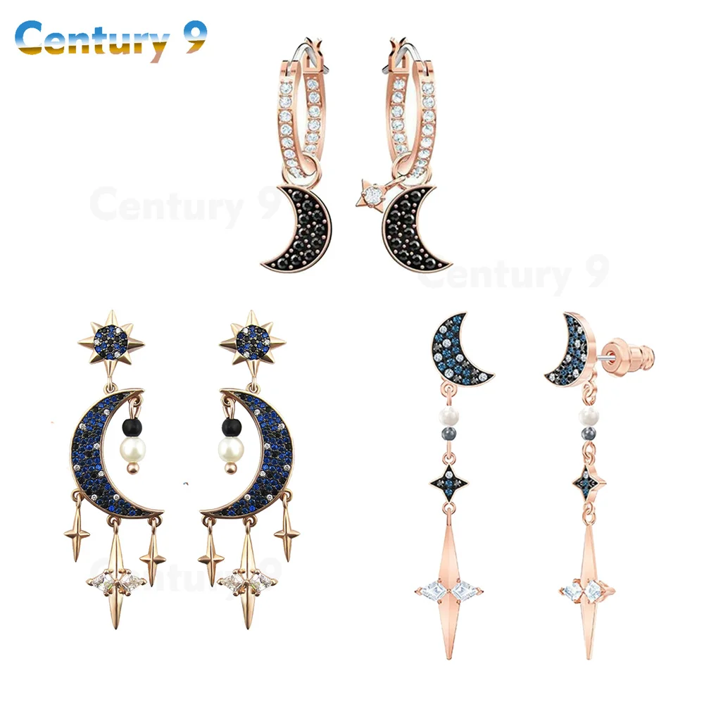 

SWA Fashion Jewelry 2021 New Beautiful Star Moon Charm Women's Earrings High Quality Best Gift Earrings For Women
