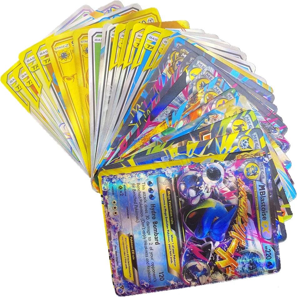 120 шт. Покемоны блестящий дисплей Покемон игра в маг коллекция GX EX Carte Боевая