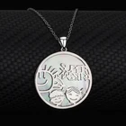 Ожерелье из стерлингового серебра s925 пробы с натуральной ракушкой креативная мультяшная голова кулон с портретом индивидуальная модная цепочка до ключиц для мальчиков и девочек