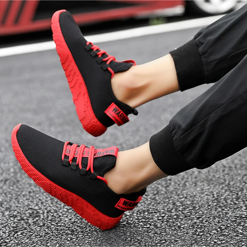 

JXSALLPLQ Men Sneakers Breathable Casual No-slip Men Vulcanize Shoes Male Air Mesh Lace up Wear-resistant Shoes Tenis Masculino