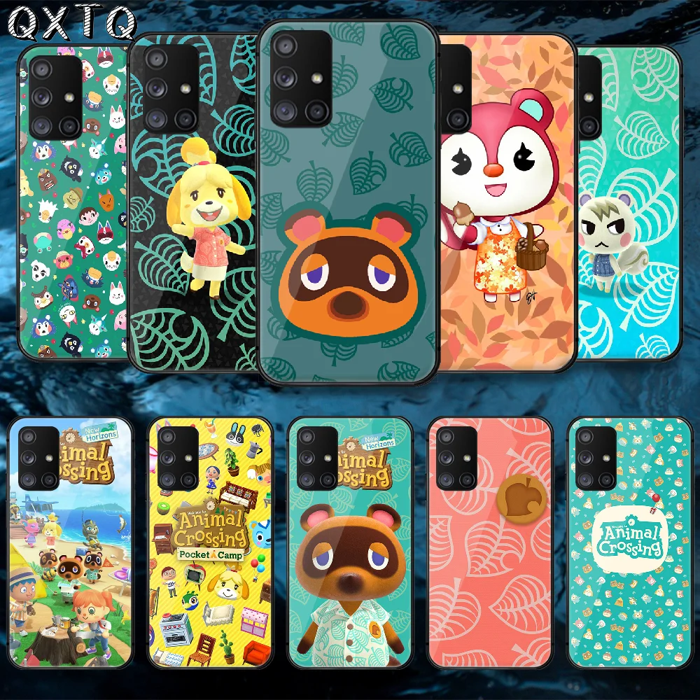 

QTXQ New Horizons Cross Tempered Glass Phone Case Bag Cover For Samsung Galaxy A 10 12 20E 21 30 32 50 40 51 52 70 71 72 Back 3D