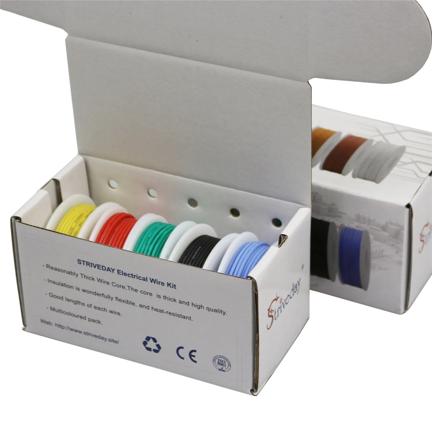 

18 20 22 24 26 28 30AWG flexible silicone cable mixing 10 color box 1 + box 2 package wire tinned copper electronic wire DIY
