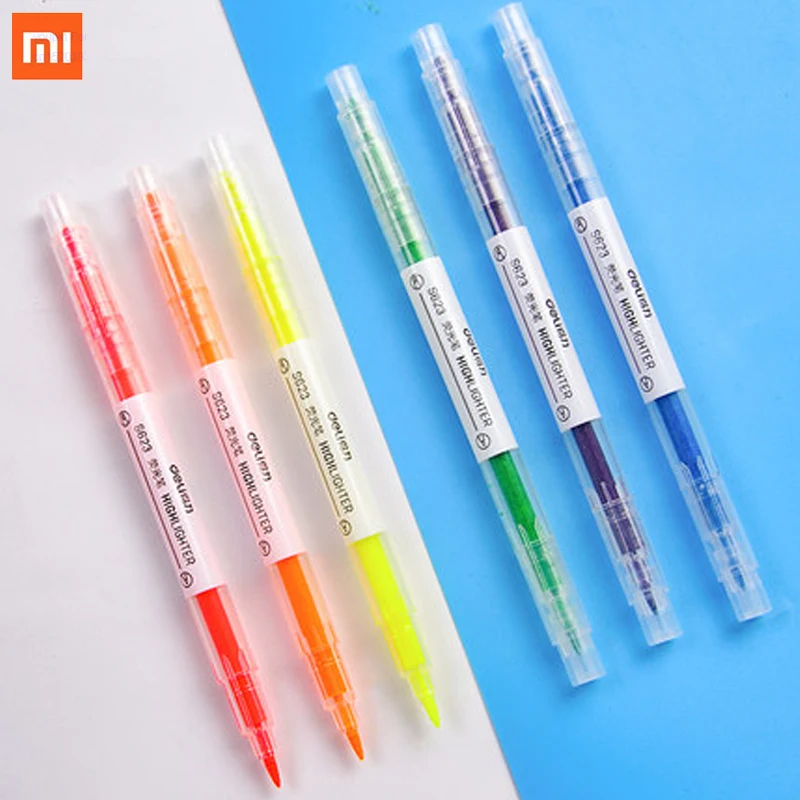 Маркер xiaomi для подсветки мягкий флуоресцентный Заправляемый маркер яркие цвета
