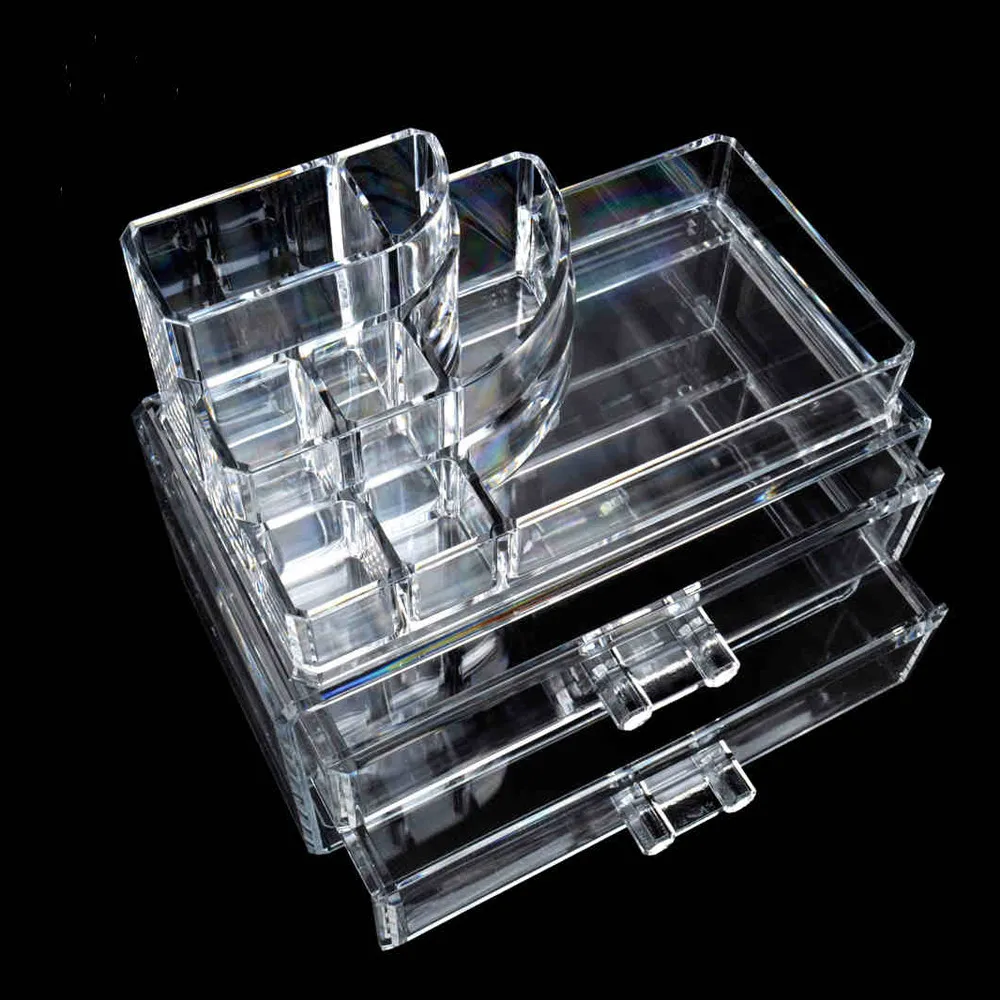 Прозрачная акриловая коробка для хранения органайзер инструментов макияжа