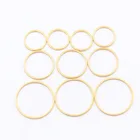 10 шт. 3 размера Очаровательная круглая Золотая открытая рамка из нержавеющей стали полый пресс рамка из смолы форма рамка Сделай Сам ювелирный материал