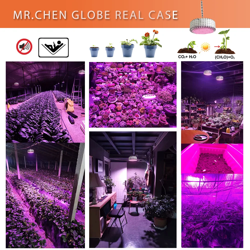 

Aluminum Led Grow Light UFO Full Spectrum Phyto Growth Plant Factory Lamp Tent Greenhouse Hydroponic Seedling Warranty 5 Years