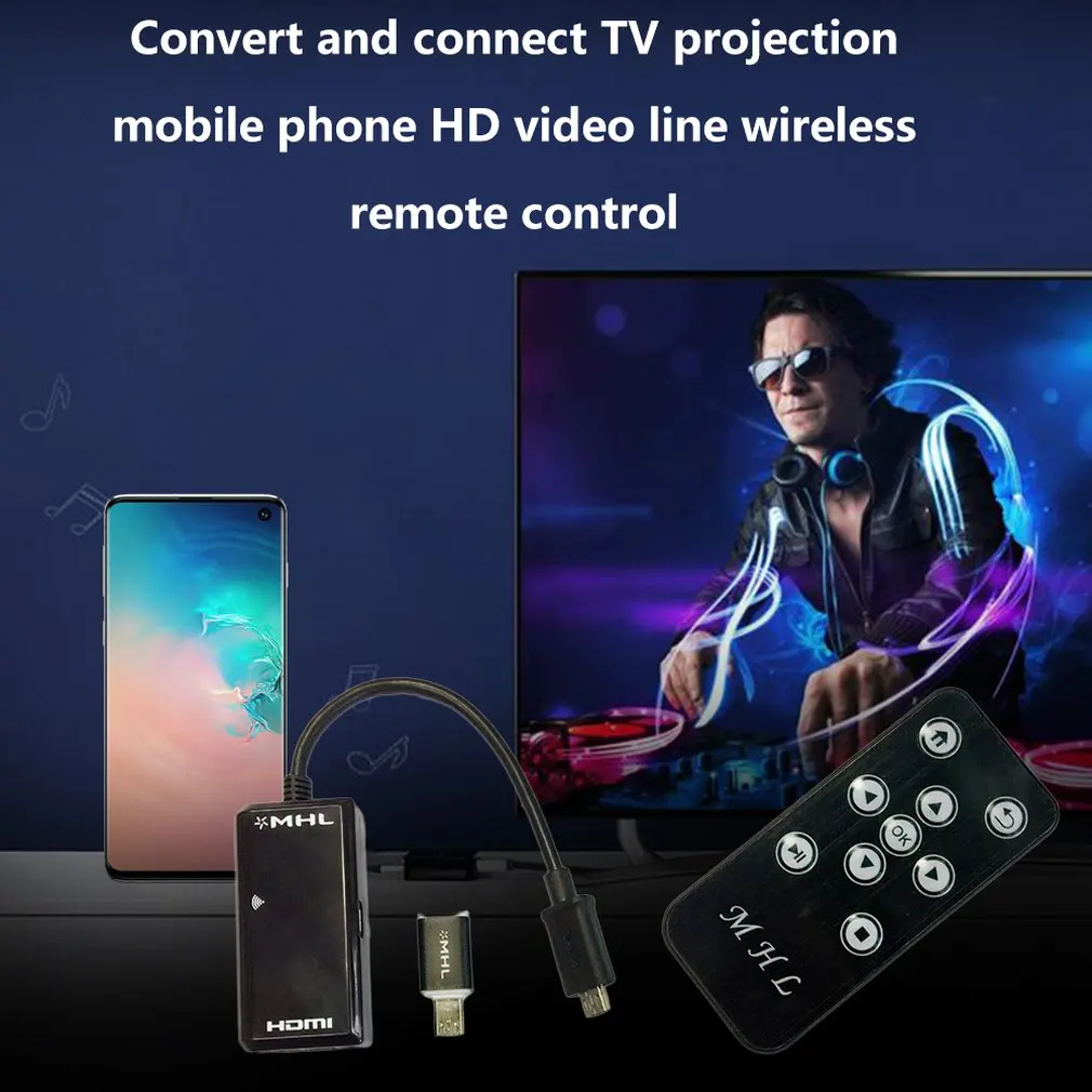 Мобильный телефон видеокабель HD hdmi и беспроводной пульт дистанционного