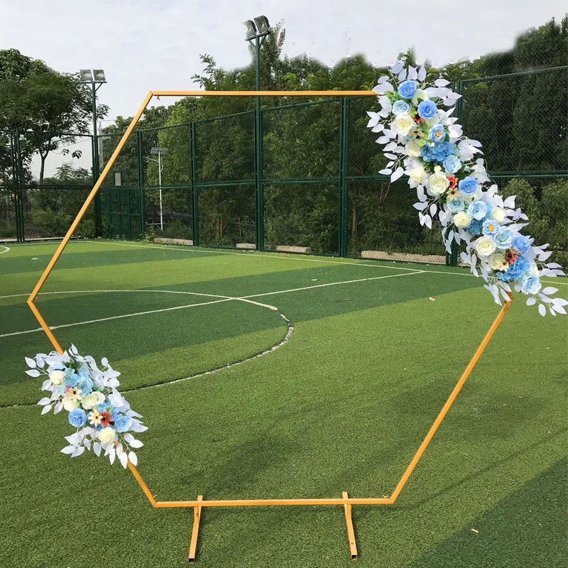 Шестигранная кованая железная Арка декоративная рамка для фона Свадебная
