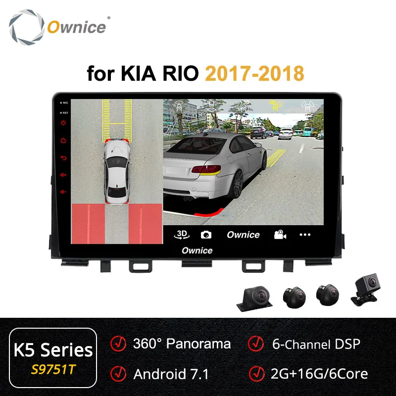 S9751 K5 Series Ownice K1 K2 K3 K5 K6 2G Восьмиядерный Android 8,1 автомобильный DVD gps плеер для Kia RIO- мультимедийная Поддержка автомобиля Play 4G LTE ips - Цвет: S9751 K5 Series