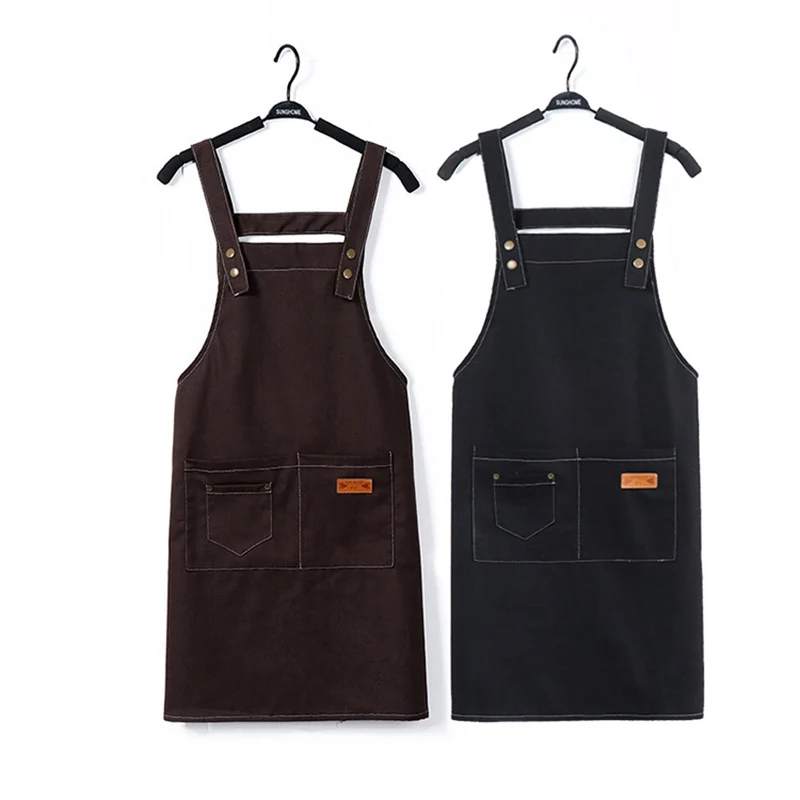 Хлопковый кухонный фартук для женщин и мужчин шеф-повара официанта кафе магазина
