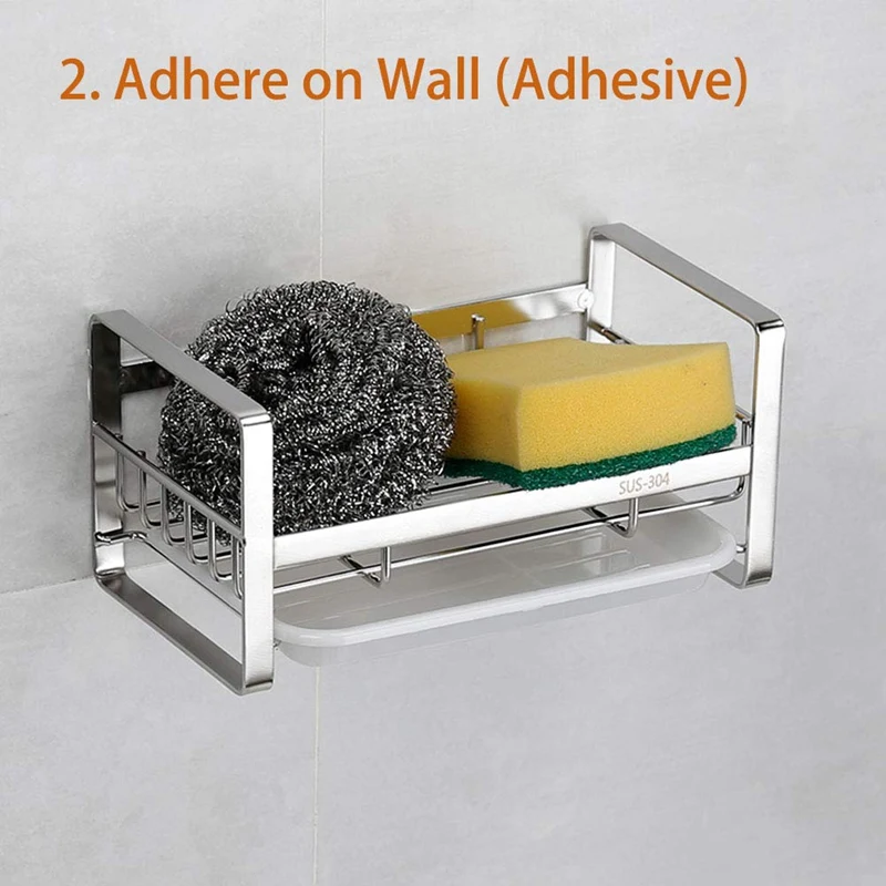 Губка держатель губка и мыло для кухонной раковины 304 нержавеющая сталь кухня