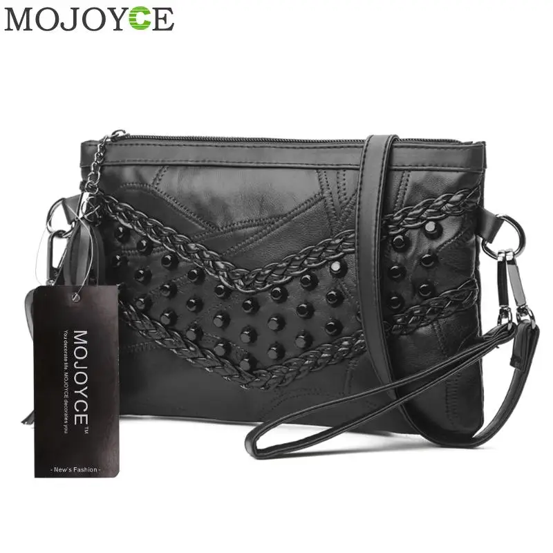 Сумка-мессенджер женская из овечьей кожи простой саквояж на плечо вечерняя