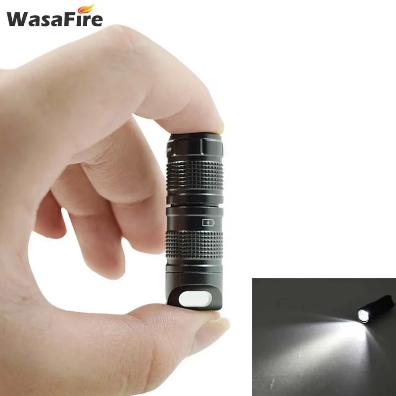 Мини светодиодный светильник-вспышка белый светильник Карманный Брелок фонарь