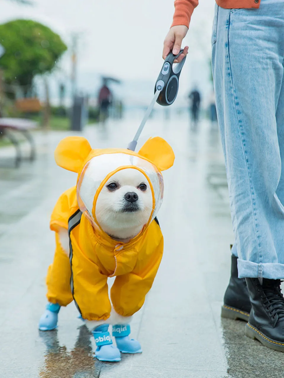 

Pet Cat Dog Raincoat Hooded Reflective Puppy Small Dog Rain Coat Waterproof Jacket for Dogs