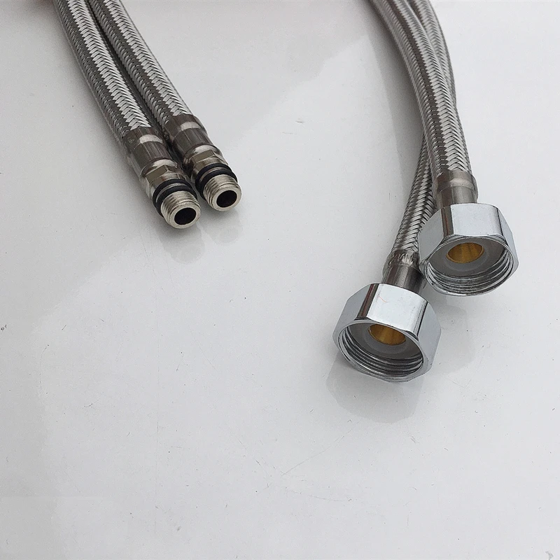 Bathroom Basin Hose Stainless Steel Flexible Plumbing Pipes 2 Piece/Set G1/2 G3/8 G9/16 Cold Hot Kitchen Faucet Supply Pipe |