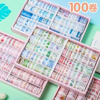 100 rolls handledger tape handledger stickers and paper handledger children stickers stationery kawaii cute aesthetic stickers
