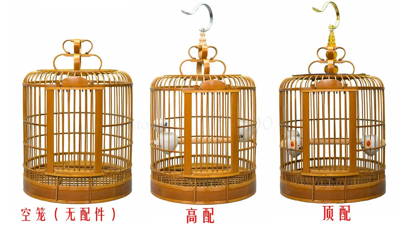 Сичуанская клетка для птиц Chengdu thrush Бамбуковая бутиковая полный комплект из