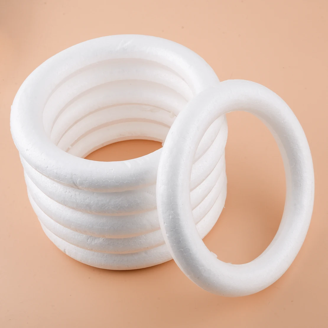 

6pcs 20cm 8" Foam Wreath Ring DIY Craft Floral Art Wedding Party Graduation Ceremony Home Decoration Accessories