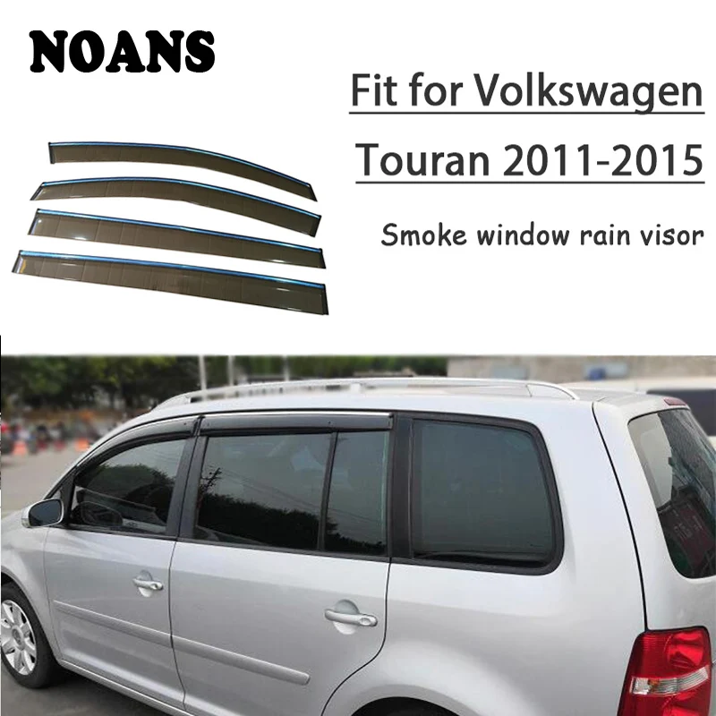 

NOANS 4pcs stickers For Volkswagen VW Touran 2015 2014 2013-2011 Car Styling Accessories Windows Sun Rain Visor Door Shield Trim