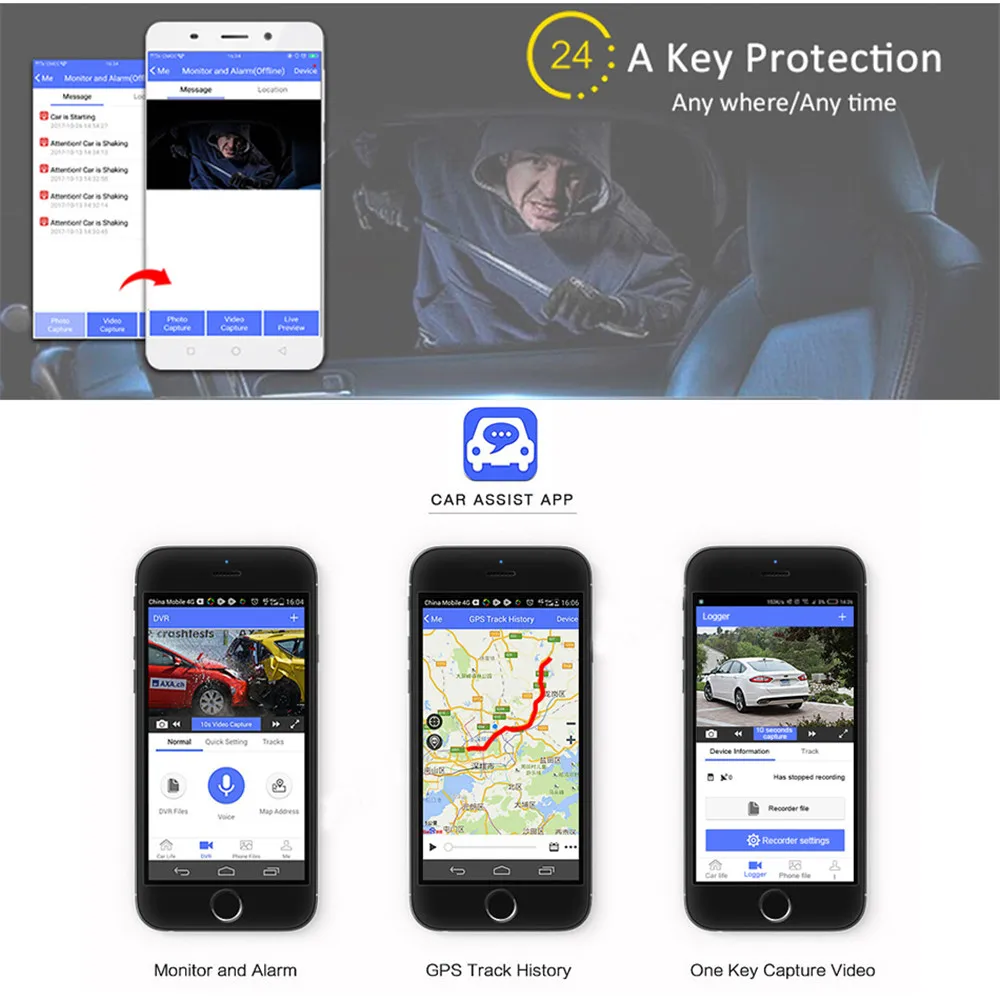 Автомобильный видеорегистратор 10 дюймов 4G Android WIFI ADAS GPS удаленный мониторинг