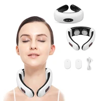 6 modes electric neck massager pulse back power control far infrared heating pain relief tool cervical massager health care