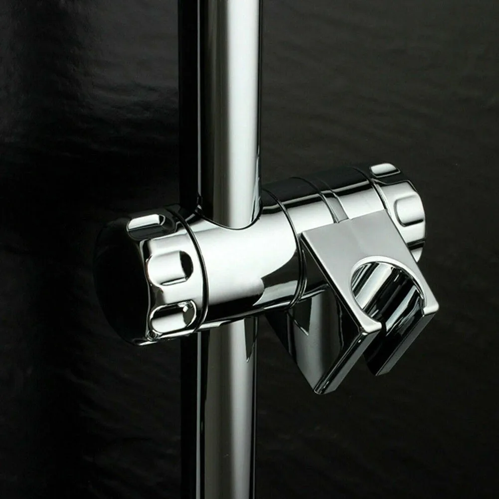 

1PC Chrome Shower Rail Head Slider Holders Adjustable 18-25mm Bracket For Slide Bar Adjustable Chrome Plated Bathroom Pipe