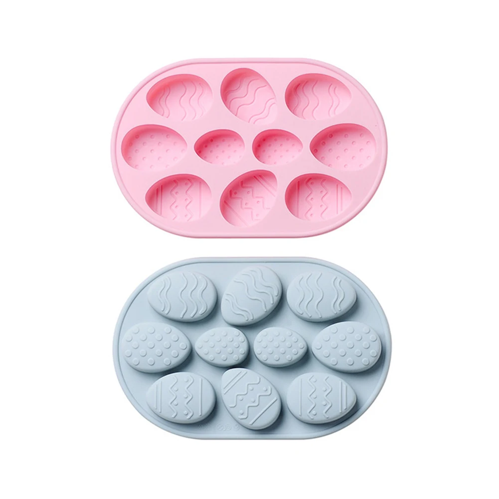 

New Silicone Molds 10-Cavity Easter Egg Silicone Cake Mold DIY Baking Mold Handmade Soap Mold Home Kitchen Baking Tool