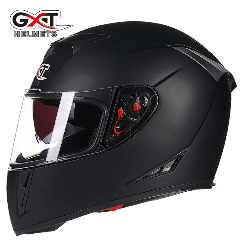 Мотоциклетный шлем на все лицо с двойной защитой Moto casco GXT 358 мотоциклетный для