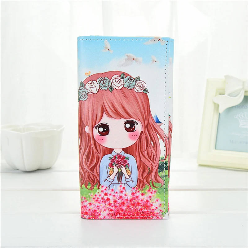 Милый кошелек для монет девочек модные женские кошельки небольшой клатч длинные мешочки денег Сумки карты ID