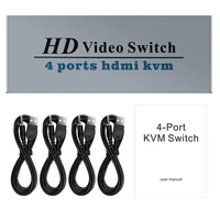 hdmi compatible kvm switcher 4k 4 in 1 out kvm switcher keyboard mouse usb shared display synchronization controller usb switch
