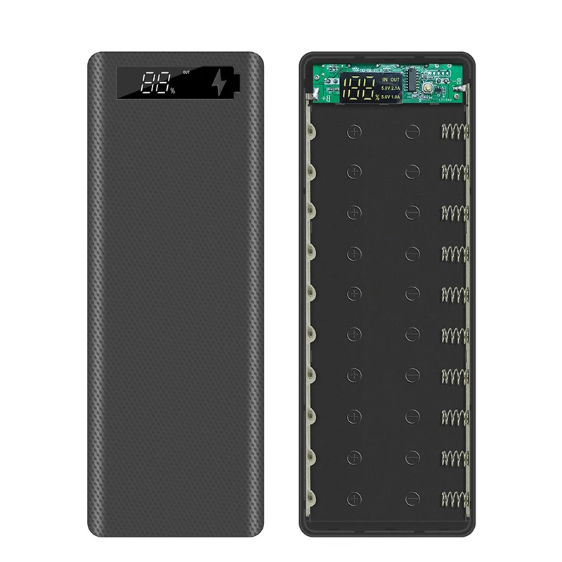 Двойной USB 10*18650 Мощность банк чехол мобильный телефон быстро Зарядное устройство