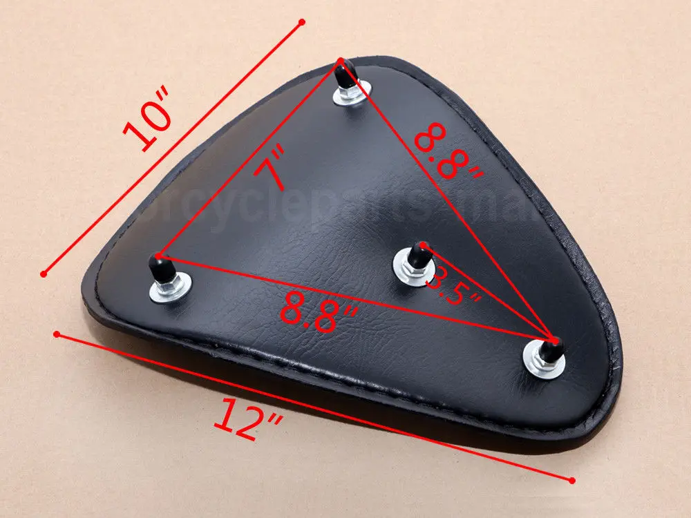 Мотоциклетное Ретро коричневое/черное сиденье из крокодиловой кожи Solo Base 3