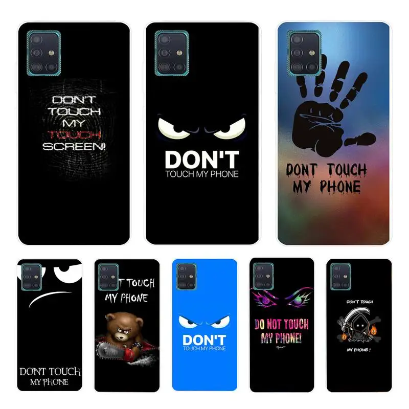 Не надписью Don't Touch My Phone (не трогай мой телефон случае для четкого Samsung S5 S6 S7 S8 S9 S10