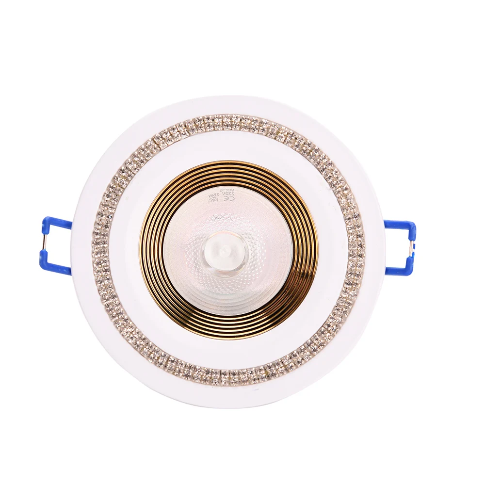 Round shape Recessed Downlight with H-quality Artificial Diamond Led bulbs lamp support gu 10 | Лампы и освещение
